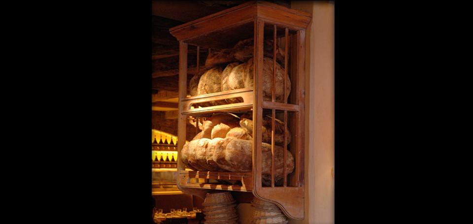 Handmade wood bread rack