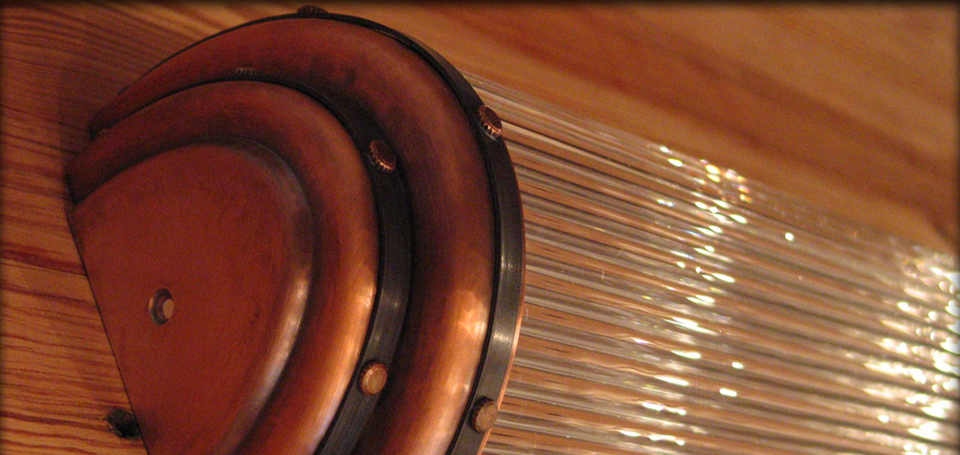 Hand-hammered copper sconce