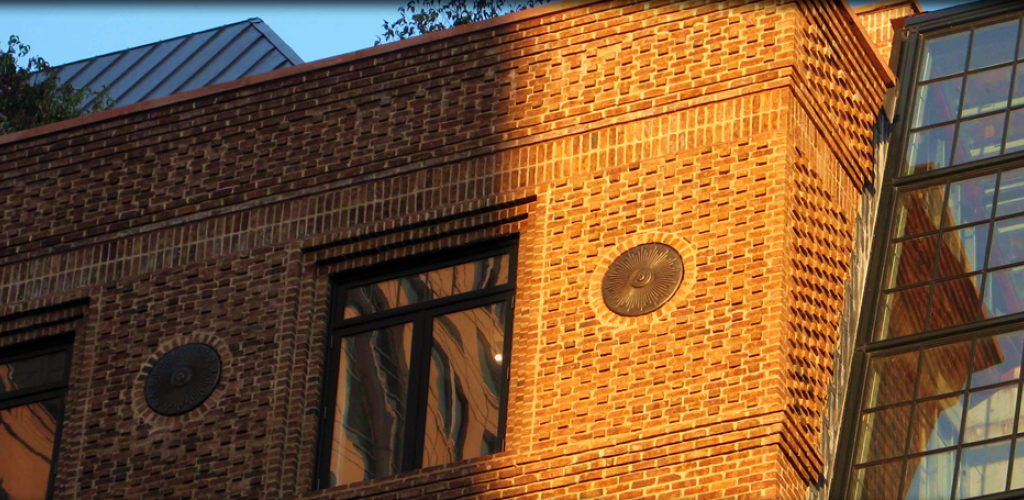 Brickwork details with projecting Flemish bond