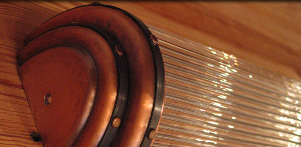 Hand-hammered copper sconce